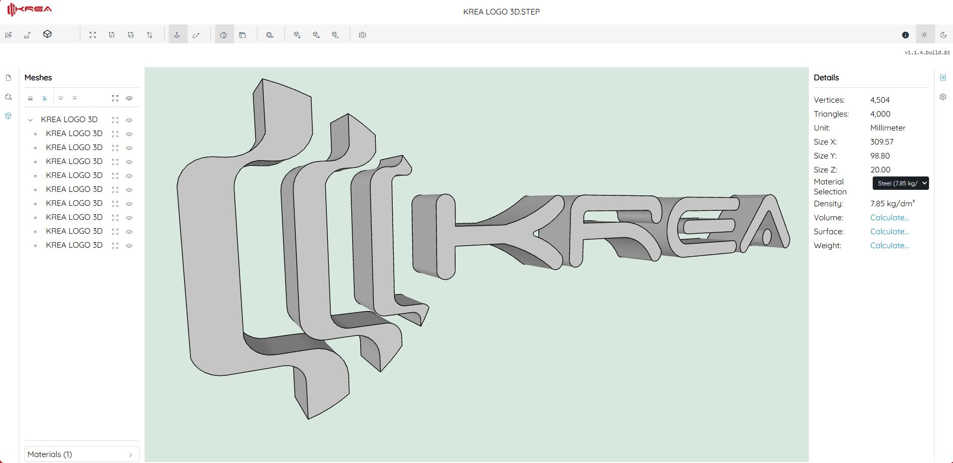 KREACAD : Online CAD Viewer preview